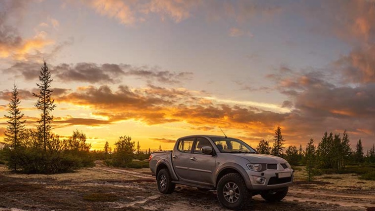 Photographie d’un Pick-up4x4, acheté en Allemagne et importé en France
